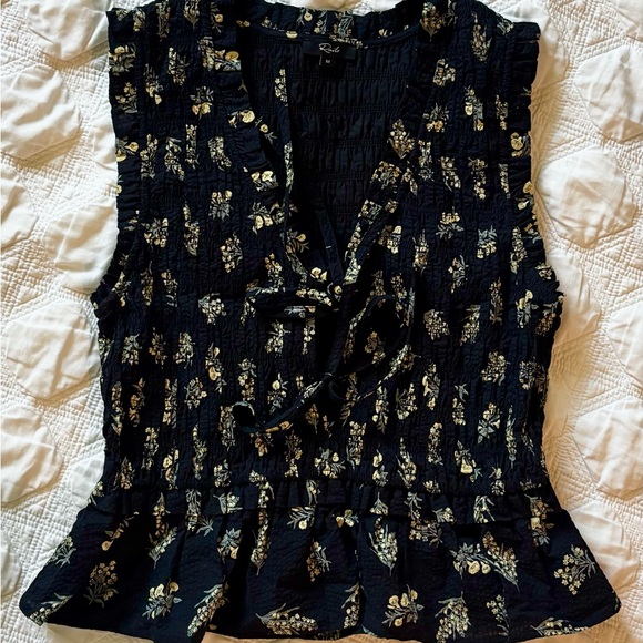 Rails Black Sleeveless Tie Front Top - Picture 4 of 5